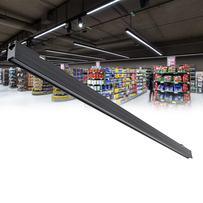 MARKET 61020-S Γραμμικό Φωτιστικό Οροφής Linear LED CCT 18W 2230lm 60° AC 220-240V Μ120 x Π2 x Υ4cm Ψυχρό Λευκό 6000K - Μαύρο - 3 Years Warranty - 13