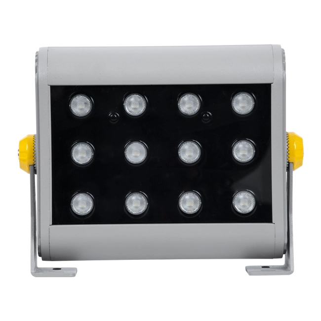 FLOODHENA 90641 Προβολέας Σποτ Wall Washer LED 24W 1920lm 30° DC 24V Αδιάβροχο IP65 Πολύχρωμο RGB Dimmable DMX512 - Bridgelux SMD Chip - Γκρι Ανθρακί - Μ22.5 x Π6 x Υ16.5cm - 3 Χρόνια Εγγύηση
