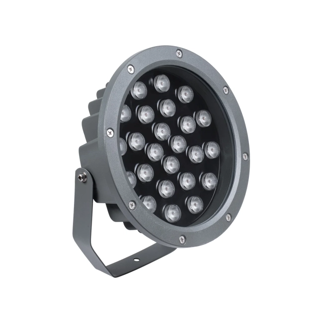 TREELIGHT-RIVA 90365 Σποτ Φωτισμού Ειδικό για Φυτά - Δέντρα με Βάση Κήπου / Καρφωτό LED 24W 2280lm 10° DC 24V Αδιάβροχο IP67 Φ20.5 x Υ6.5cm Φυσικό Λευκό 4500K - Γκρι Ανθρακί - 3 Years Warranty - 4