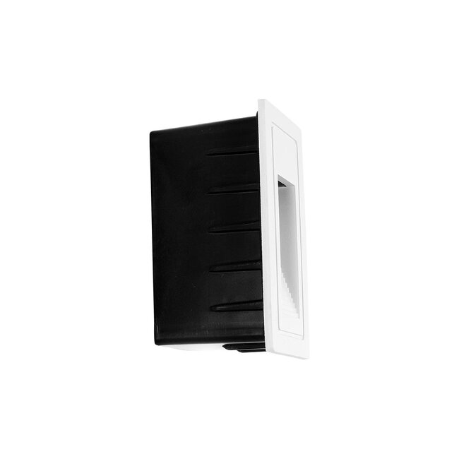 kelvo® STEPART KLV-101-0091 Μοντέρνο Χωνευτό Φωτιστικό Σκαλοπατιού - Διαδρόμου LED 3W 375lm 45° AC 220-240V Αδιάβροχο IP65 Θερμό Λευκό 2700K - Lumileds SMD Chip & TÜV SÜD Driver - Λευκό Ματ - Μ6 x Π5.5 x Υ10cm / Q5 x 9.61cm - 5 Χρόνια Εγγύηση - 5