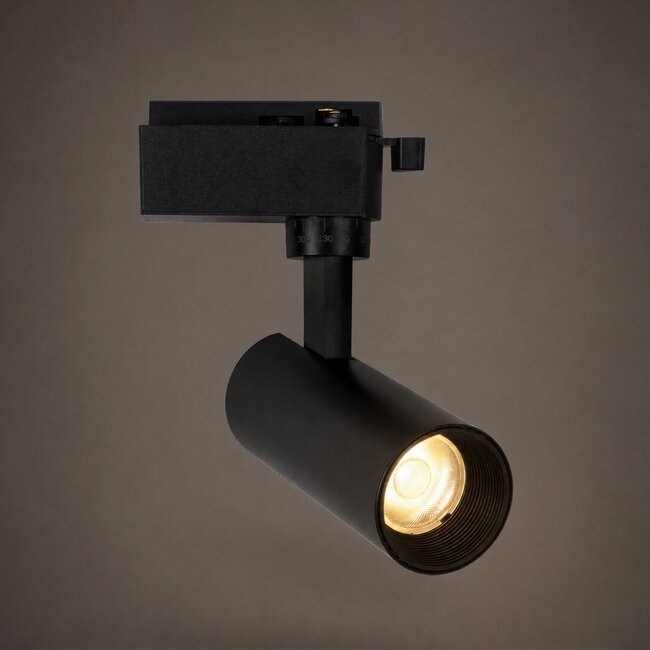 LUGANO 60804 Μονοφασικό Σποτ Ράγας LED 10W 1250lm 36° AC 220-240V IP20 Φυσικό Λευκό 4500K - Bridgelux COB Chip & TÜV SÜD Driver - Eurotrack 1PH - Μαύρο Ματ - Μ8.5 x Π5 x Υ18cm - 5 Χρόνια Εγγύηση - 2