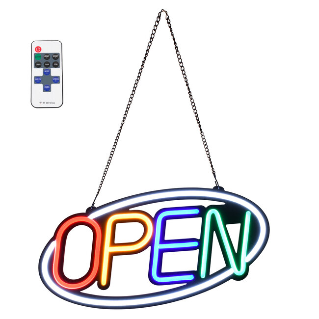 85858 Φωτιστικό Ταμπέλα Φωτεινή Επιγραφή NEON LED Σήμανσης Animated Ovale OPEN 30W AC 230V με Διακόπτη On/Off και Ασύρματο Χειριστήριο IR Λευκό - Κόκκινο - Πράσινο - Κίτρινο - Γαλάζιο 85858 Φωτιστικό Ταμπέλα Φωτεινή Επιγραφή NEON LED Σήμανσης Animated Ovale OPEN 30W AC 230V με Διακόπτη On/Off και Ασύρματο Χειριστήριο IR Λευκό - Κόκκινο - Πράσινο - Κίτρινο - Γαλάζιο