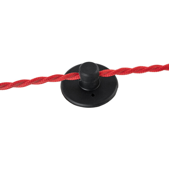 DIY 77560 Επιτοίχιο Εξάρτημα Στήριξης Καλωδίου Φωτιστικού - Φ4.5 x Υ2cm - Μαύρο - Σιλικόνης - 5 Χρόνια Εγγύηση