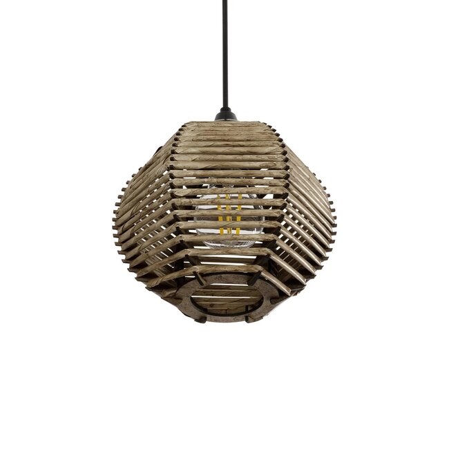 JUTTI 205-0041 Boho Κρεμαστό Φωτιστικό Οροφής με Ντουί 1 x E27 AC 220-240V IP20 - Μπεζ - M20 x Π20 x Υ18cm - 6
