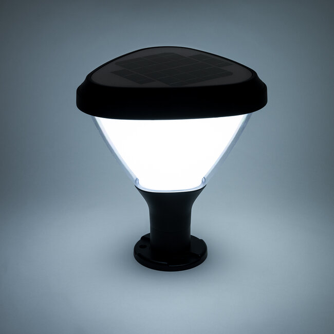 NATURE 90532 Αυτόνομο Ηλιακό Φωτιστικό Κήπου - Κολωνάκι Αρχιτεκτονικού Φωτισμού Εξωτερικού Χώρου LED 10W 330lm 120° με Ενσωματωμένο Φωτοβολταϊκό Panel 6V 2W & Επαναφορτιζόμενη Μπαταρία Li-ion 3.2V 1800mAh με Αισθητήρα Ημέρας-Νύχτας - Αδιάβροχο IP65 - Σώμα Αλουμινίου & ABS - 7