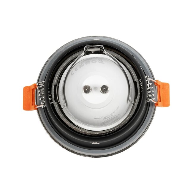 kelvo® SIGMA KLV-101-0043 Χωνευτό Φωτιστικό Downlight Σποτ Μπάνιου για Λάμπα MR16 με Ντουί GU10 AC 220-240V Αδιάβροχο IP65 - Νίκελ Βούρτσας - Μ8.5 x Π8.5 x Υ4.4cm / Q7.5cm - 5