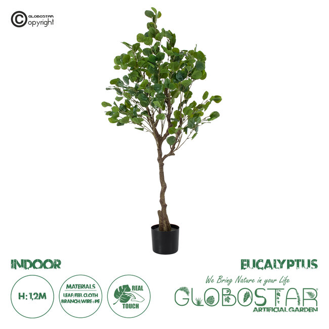 Artificial Garden EUCALYPTUS 20190 Τεχνητό Διακοσμητικό Φυτό Ευκάλυπτος Υ120cm