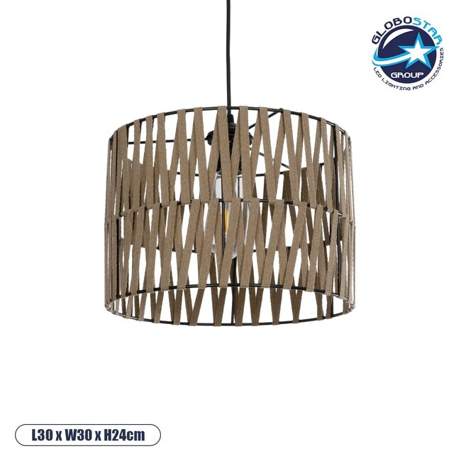 MARS 205-0054 Boho Κρεμαστό Φωτιστικό Οροφής με Ντουί 1 x E27 AC 220-240V IP20 - Μπεζ - M30 x Π30 x Υ24cm MARS 205-0054 Boho Κρεμαστό Φωτιστικό Οροφής με Ντουί 1 x E27 AC 220-240V IP20 - Μπεζ - M30 x Π30 x Υ24cm