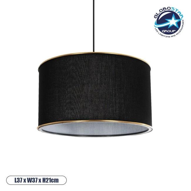 LOFTY 204-0092 Μοντέρνο Κρεμαστό Φωτιστικό Οροφής με Ντουί 1 x E27 AC 220-240V IP20 - Μαύρο - Μ37 x Π37 x Υ21cm LOFTY 204-0092 Μοντέρνο Κρεμαστό Φωτιστικό Οροφής με Ντουί 1 x E27 AC 220-240V IP20 - Μαύρο - Μ37 x Π37 x Υ21cm