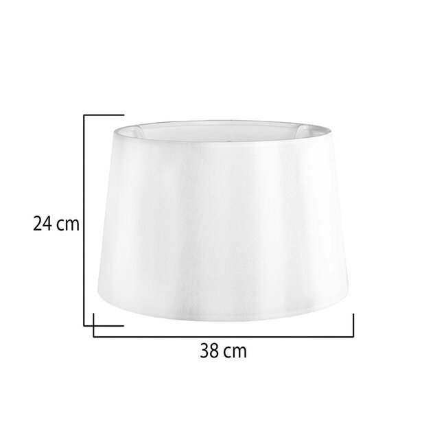 COVER 203-0266 Μοντέρνο Φωτιστικό Καπέλο Λευκό Ύφασμα - Μ38 x Π38 x Υ30cm