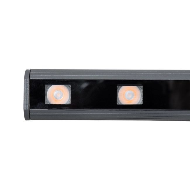 WASHERPANDA 90578 Μπάρα Φωτισμού Wall Washer LED 18W 1890lm 15° DC 24V Αδιάβροχο IP67 Ultra Θερμό Λευκό 2200K Dimmable - Bridgelux SMD Chip - Γκρι Ανθρακί - Μ100 x Π4 x Υ3.5cm - 3 Χρόνια Εγγύηση - 8