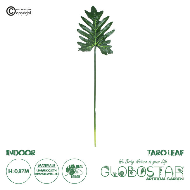 Artificial Garden TARO LEAF 20220 Τεχνητό Διακοσμητικό Φύλο Κολοκασίας Π32 x Υ87cm