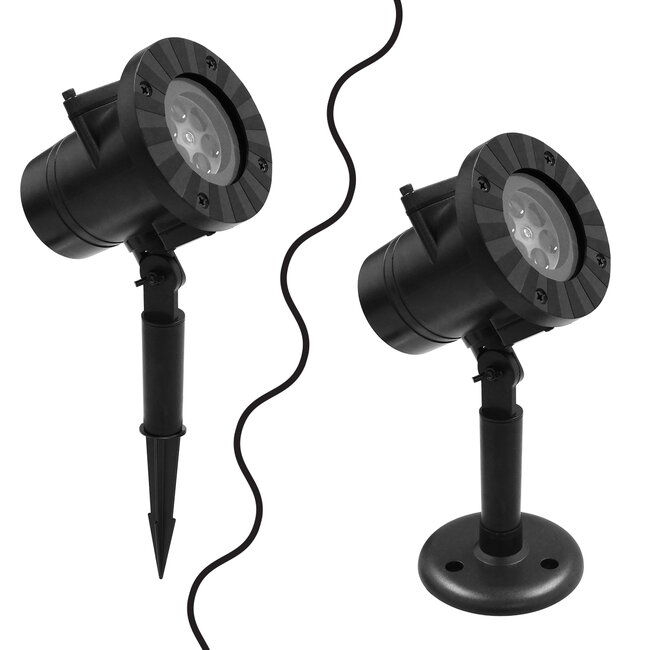 75599 Προβολάκι Κήπου Καρφωτό - Δαπέδου Epistar LED 6W 300lm 60° AC 230V Αδιάβροχο IP67 RGB με 12 Διαφορετικά Σχέδια Φωτισμού