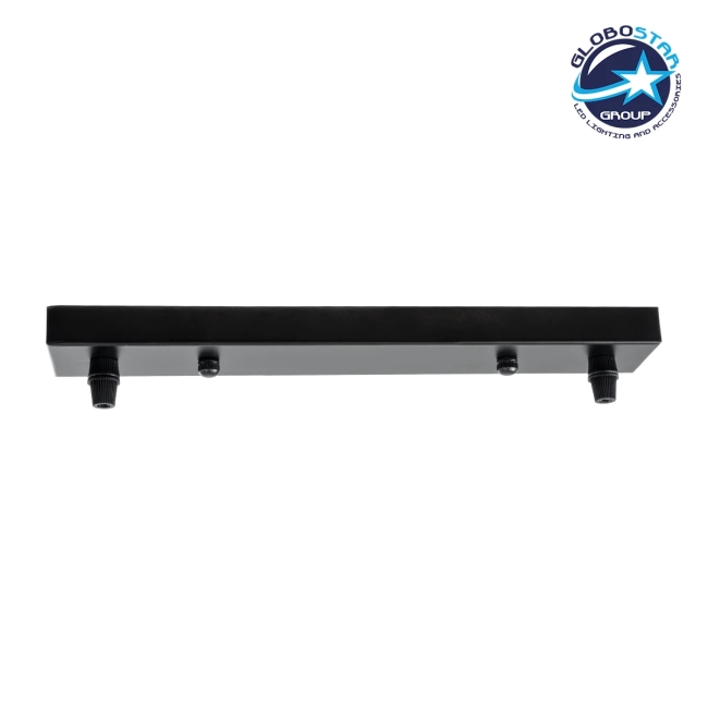 WALLBASE 77521 Γραμμική Μεταλλική Ροζέτα για Κρέμαση 2 Φωτιστικών - Μαύρο - Μ30 x Π5 x Υ2cm WALLBASE 77521 Γραμμική Μεταλλική Ροζέτα για Κρέμαση 2 Φωτιστικών - Μαύρο - Μ30 x Π5 x Υ2cm