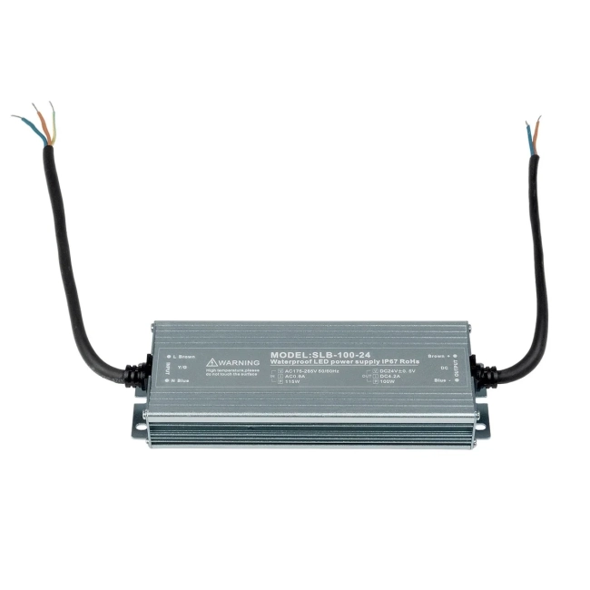 73062 Μεταλλικό Τροφοδοτικό SELV για Προϊόντα LED 100W 4.3A - AC 220-240V σε DC 24V - Αδιάβροχο IP67 Μ23.5 x Π6 x Υ4cm - 3 Years Warranty - 4