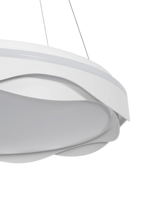 LOTUS GLB-101-0101 Μοντέρνο Κρεμαστό Φωτιστικό Οροφής LED 72W 7200lm 120° AC 220-240V IP20 Ρυθμιζόμενο Λευκό CCT με Χειριστήριο από 2700K έως 6000K Dimmable - Lumileds SMD Chip - Λευκό Ματ - Μ50 x Π50 x Υ9.5cm - 3 Χρόνια Εγγύηση - 5