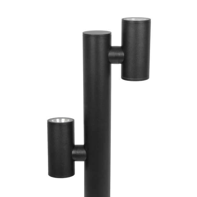 STEM GLB-103-0013 Φωτιστικό Κολωνάκι Κήπου LED 24W 2160lm 60° AC 220-240V Αδιάβροχο IP65 Θερμό Λευκό 2700K - Sanan SMD Chip - Μαύρο Ματ - Μ12 x Π25 x Υ80cm - 3 Χρόνια Εγγύηση - 8