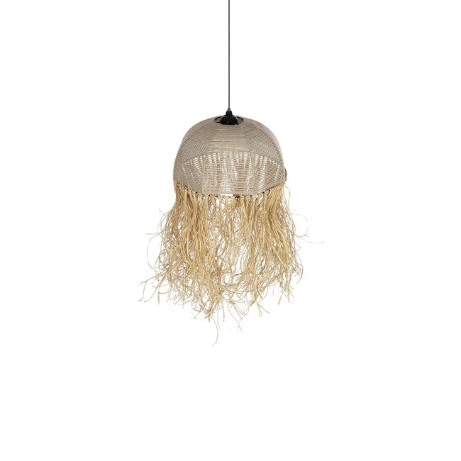 PLUVIA 205-0081 Boho Κρεμαστό Φωτιστικό Οροφής με Ντουί 1 x E27 AC 220-240V IP20 - Μπεζ - M40 x Π40 x Υ70cm - 7