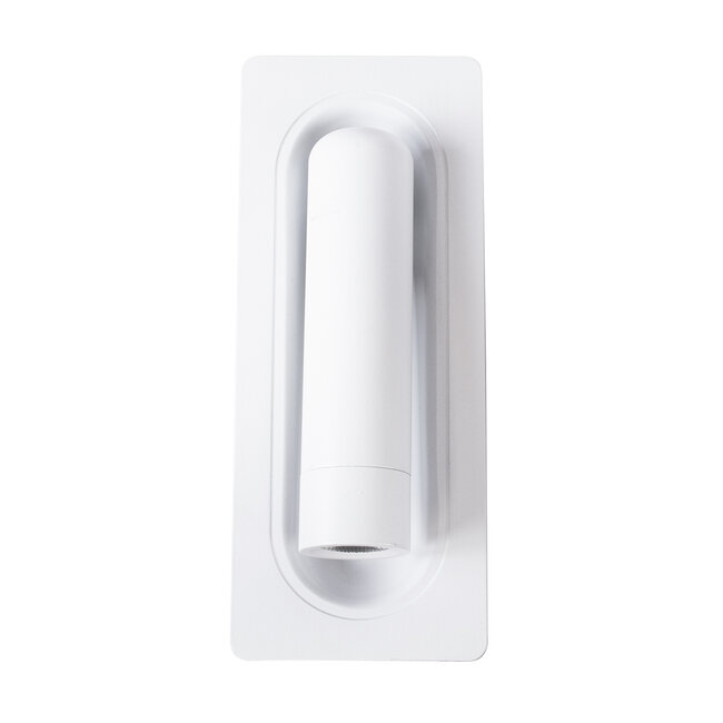 MANHATTAN 61098 Μοντέρνο Χωνευτό Φωτιστικό Τοίχου - Απλίκα Ξενοδοχείου Bed Side LED 3W 405lm 36° AC 220-240V - Reading Light - Μ7 x Π7 x Υ17cm - Φυσικό Λευκό 4500K - Λευκό - 3