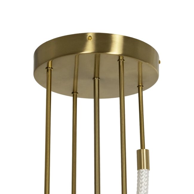 kelvo® GLOW KLV-101-0154 Φωτιστικό Οροφής LED 85W 8500lm 360° AC 220-240V IP20 Ρυθμιζόμενο Λευκό CCT με Χειριστήριο από 2700K έως 6000K Dimmable - Lumileds SMD Chip - Χρυσό Πλατίνα - Μ100 x Π100 x Υ140cm - 3 Χρόνια Εγγύηση - 11