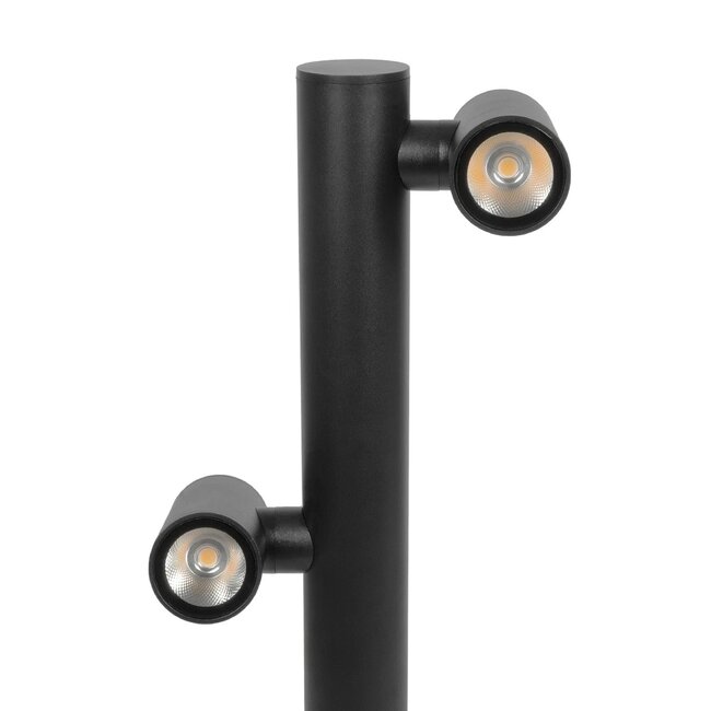STEM GLB-103-0013 Φωτιστικό Κολωνάκι Κήπου LED 24W 2160lm 60° AC 220-240V Αδιάβροχο IP65 Θερμό Λευκό 2700K - Sanan SMD Chip - Μαύρο Ματ - Μ12 x Π25 x Υ80cm - 3 Χρόνια Εγγύηση - 4