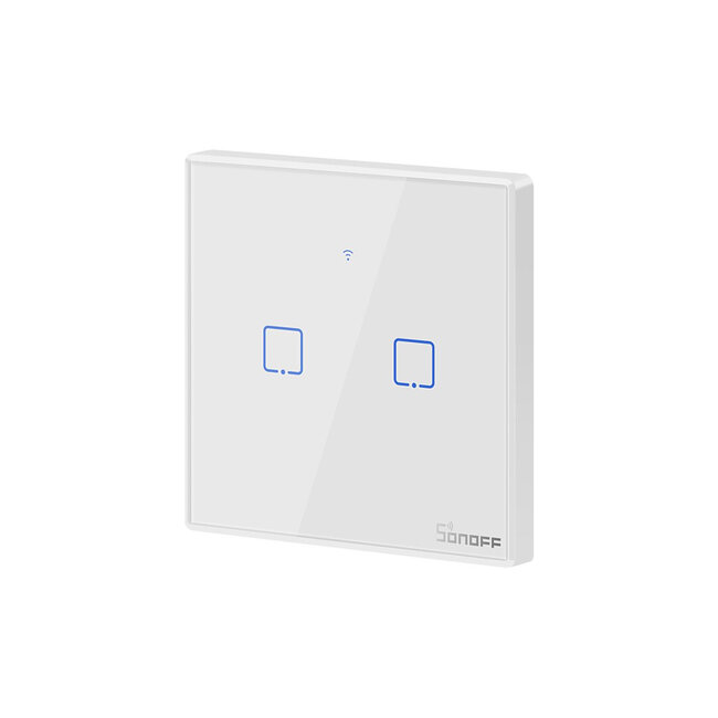 80131  SONOFF T2EU2C-RF - 433MHz Wireless Smart Wall Touch Button Switch AC 100-240V Max 4A (2A/Way) 2 Way - RF Series - 3