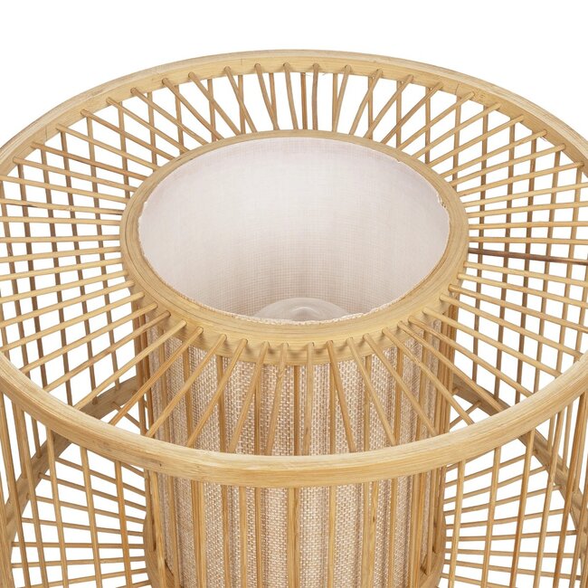 TULUM 01993 Boho Επιτραπέζιο Φωτιστικό Πορτατίφ με Ντουί 1 x E27 AC 220-240V IP20 - Μπεζ - Μ30 x Π30 x Υ40cm - 8