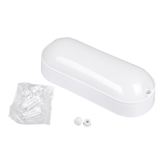 HOMIE 61001 LED Πλαφονιέρα Οροφής - Τοίχου Οβάλ 11W 939lm 150° AC 220-240V Αδιάβροχο IP65 Μ17 x Π7 x Υ4.5cm Φυσικό Λευκό 4500K - 3 Years Warranty - 7