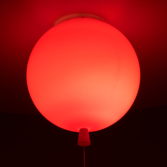 BALLOON 00652 Μοντέρνο Παιδικό Φωτιστικό Οροφής Μονόφωτο Κόκκινο Πλαστικό Μπάλα Φ30 x Υ33cm - 2