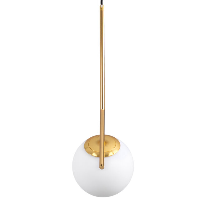 MONROE 00958 Μοντέρνο Κρεμαστό Φωτιστικό Οροφής Μονόφωτο Χρυσό - Λευκό Μεταλλικό Μπάλα Φ15 x Υ49cm - 6