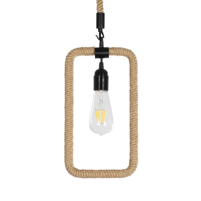 MALVERN 999-0234 Vintage Κρεμαστό Φωτιστικό Οροφής με Ντουί 1 x E27 AC 220-240V IP20 - Μαύρο & Μπεζ - Μ18.5 x Π4 x Υ41.5cm - 4