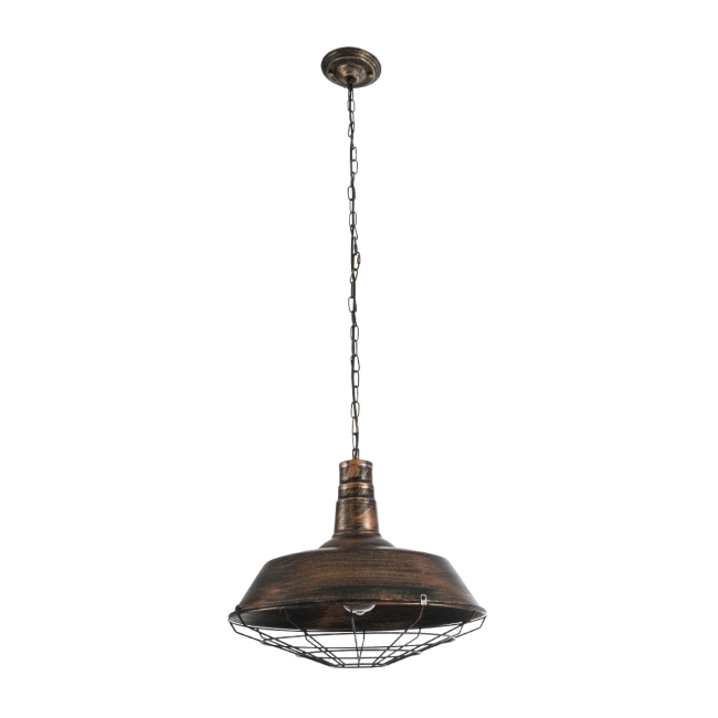 RAY 01045 Vintage Κρεμαστό Φωτιστικό Οροφής με Ντουί 1 x E27 AC 220-240V IP20 - Χάλκινο Εφέ Σκουριάς - Μ46 x Π46 x Υ36cm RAY 01045 Vintage Κρεμαστό Φωτιστικό Οροφής με Ντουί 1 x E27 AC 220-240V IP20 - Χάλκινο Εφέ Σκουριάς - Μ46 x Π46 x Υ36cm