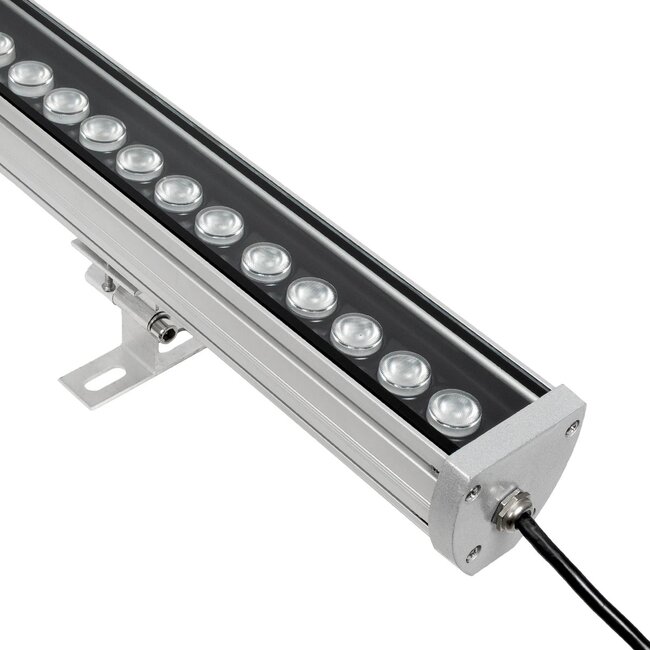 WASHERMOZA 999-0267 Μπάρα Φωτισμού Wall Washer LED 72W 6120lm 10-30° DC 24V Αδιάβροχο IP66 Πολύχρωμο RGB Dimmable - Bridgelux SMD Chip - Γκρι Ανθρακί - Μ100 x Π5 x Υ4cm - 3 Χρόνια Εγγύηση - 7