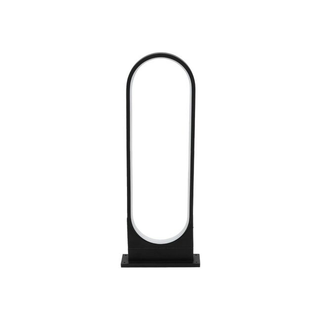 LUNEA GLB-103-0010 Φωτιστικό Κολωνάκι Κήπου LED 15W 1350lm 120° AC 220-240V Αδιάβροχο IP65 Θερμό Λευκό 2700K - Sanan SMD Chip - Μαύρο Ματ - Μ22 x Π7 x Υ60cm - 3 Χρόνια Εγγύηση