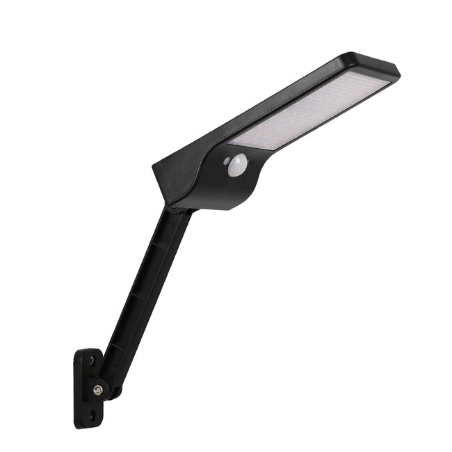 71466 Αυτόνομο Ηλιακό Φωτιστικό Τοίχου LED SMD 3W 550lm με Ενσωματωμένη Μπαταρία 2200mAh - Φωτοβολταϊκό Πάνελ - Ρυθμιζόμενη Βάση Στήριξης - Αισθητήρα Ημέρας-Νύχτας PIR Αισθητήρα Κίνησης και Ασύρματο Χειριστήριο IR Αδιάβροχο IP56 Ψυχρό Λευκ