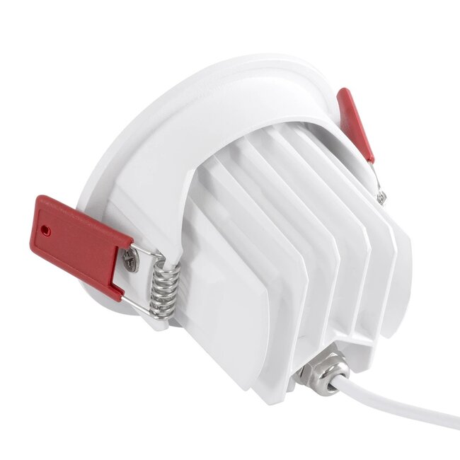 kelvo® LEO KLV-101-0312 Χωνευτό Κινούμενο Φωτιστικό Downlight Σποτ με Honeycomb Anti-Glare Reflector LED 10W 1250lm 38° AC 220-240V IP20 Θερμό Λευκό 2700K - Bridgelux COB Chip & TÜV SÜD Driver - Λευκό & Μαύρο Ματ - Μ8.5 x Π8.5 x Υ6.6cm / Q7.5cm - 5 Χρόνια Εγγύηση - 7