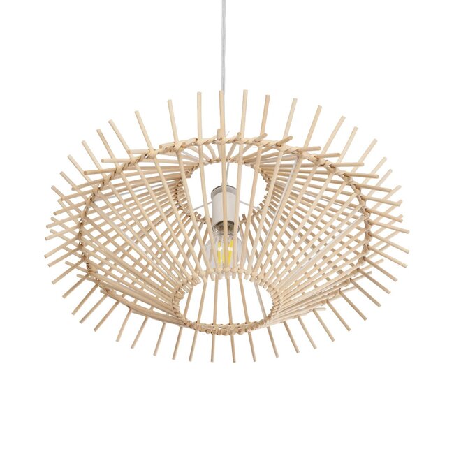 SASSO 999-0201 Boho Κρεμαστό Φωτιστικό Οροφής με Ντουί 1 x E27 AC 220-240V IP20 - Μπεζ - Μ50 x Π50 x Y23cm - 5