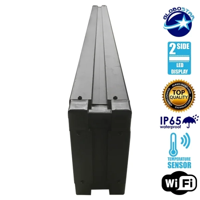 DISPLAY 90311 Κυλιόμενη Ψηφιακή Επιγραφή Διπλής Όψης 160x16cm P10 160x16 Pixel LED 250W AC 220-240V Αδιάβροχο IP65 Κόκκινο - WiFi Control μέσω FK APP - Αισθητήρας Θερμοκρασίας & Υγρασίας - Μ168 x Π12 x Υ24cm - 2 Χρόνια Εγγύηση