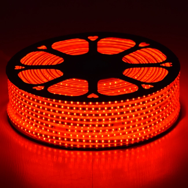 70504 Slim Ταινία Μονής Σειράς Epistar LED SMD 2835 1m 12W/m 96LED/m 1572lm/m 120° DC 230V Αδιάβροχη IP68 Κόκκινο Dimmable - 2