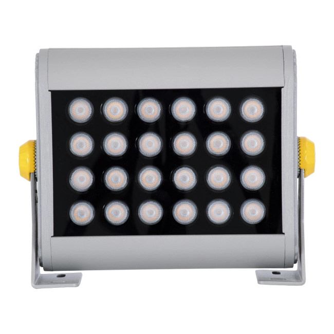 FLOODHENA 90444 Προβολέας Σποτ Wall Washer LED 24W 2040lm 30° AC 220-240V Αδιάβροχο IP67 Ultra Θερμό Λευκό 2200K - Bridgelux SMD Chip - Γκρι Ανθρακί - Μ22.5 x Π6 x Υ16.5cm - 3 Χρόνια Εγγύηση