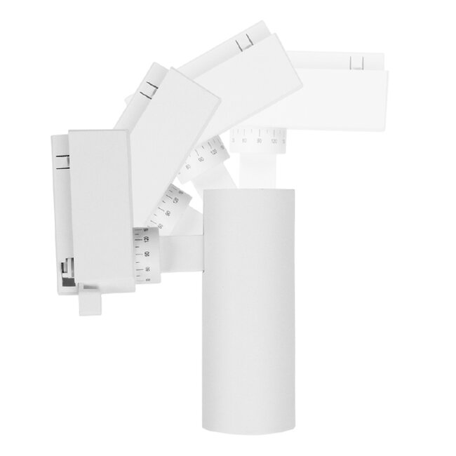 Globostar S-40010 Μονοφασικό Bridgelux COB LED Λευκό Φωτιστικό Σποτ Ράγας 10W 230V 1300lm 30° Ψυχρό Λευκό 6000k - 7