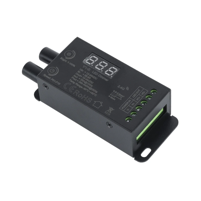 73116 V1-B SKYDANCE DC RF 2.4Ghz Dimmer Constant Voltage Controller 1 Κανάλι DC 12-24V 1 x 20.5A 480W - Max 20.5A 480W - IP20 Μ9 x Π4 x Υ2.8cm - 5 Χρόνια Εγγύηση 73116 V1-B SKYDANCE DC RF 2.4Ghz Dimmer Constant Voltage Controller 1 Κανάλι DC 12-24V 1 x 20.5A 480W - Max 20.5A 480W - IP20 Μ9 x Π4 x Υ2.8cm - 5 Χρόνια Εγγύηση