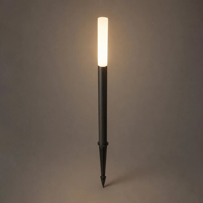 REED GLB-103-0008 Φωτιστικό Κολωνάκι Κήπου με Καρφωτή Βάση LED 5W 450lm 360° DC 24V Αδιάβροχο IP65 Θερμό Λευκό 2700K - Sanan SMD Chip - Μαύρο Ματ - Μ3 x Π3 x Υ65cm - 3 Χρόνια Εγγύηση - 2