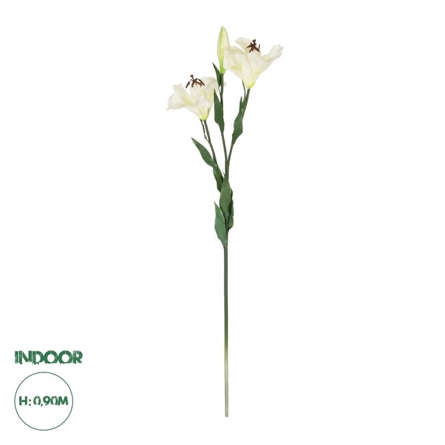 Artificial Garden WHITE LILY BRANCH 21310 Τεχνητό Διακοσμητικό Κλαδί Λευκό Κρίνο Y90cm