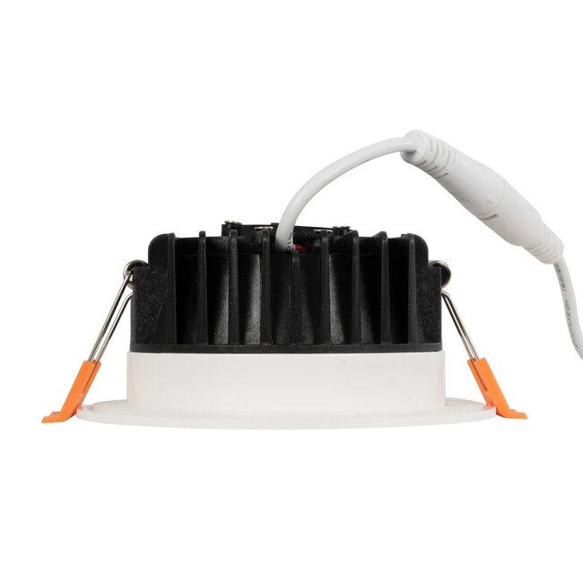 WATERA 60898 Χωνευτό Downlight Σποτ Panel LED 12W 1500lm 120° AC 220-240V Αδιάβροχο IP54 Ρυθμιζόμενο Λευκό CCT με Διακόπτη στο Σώμα 2700K/4500K/6000K Dimmable - Lumileds SMD Chip & TÜV SÜD Driver - Λευκό Ματ - Μ10.8 x Π10.8 x Υ3.2cm / Q9cm - 3 Χρόνια Εγγύηση