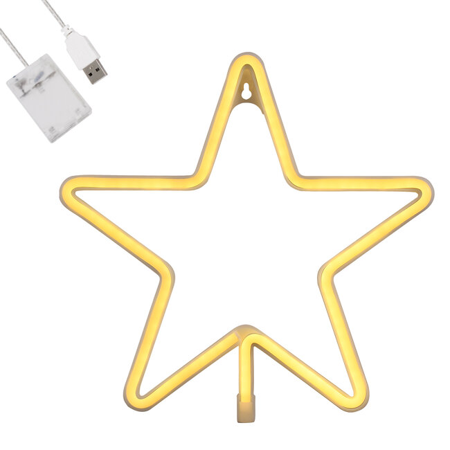 78585 Φωτιστικό Ταμπέλα Φωτεινή Επιγραφή NEON LED Σήμανσης STAR 5W με Καλώδιο Τροφοδοσίας USB - Μπαταρίας 3xAAA (Δεν Περιλαμβάνονται) - Θερμό Λευκό 2700K 78585 Φωτιστικό Ταμπέλα Φωτεινή Επιγραφή NEON LED Σήμανσης STAR 5W με Καλώδιο Τροφοδοσίας USB - Μπαταρίας 3xAAA (Δεν Περιλαμβάνονται) - Θερμό Λευκό 2700K
