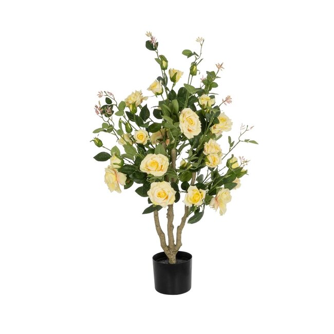 Artificial Garden YELLOW ROSES 21073 Τεχνητό Διακοσμητικό Δέντρο Τριανταφυλλιά Μ50 x Π50 x Υ90cm
