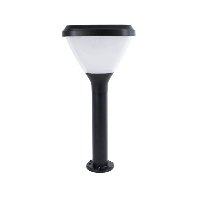 SOLARMIS 90521 LED Solar Bollard Light Κολωνάκι Κήπου Εξωτερικού Χώρου 10W 180lm 120° με Ενσωματωμένο Φωτοβολταϊκό Panel 6V 5W & Επαναφορτιζόμενη Μπαταρία Li-ion 3.2V 6000mAh με Αισθητήρα Ημέρας-Νύχτας - Αδιάβροχο IP65 Φ26 x Υ60cm Ψυχρό Λευκό 6000K - 4