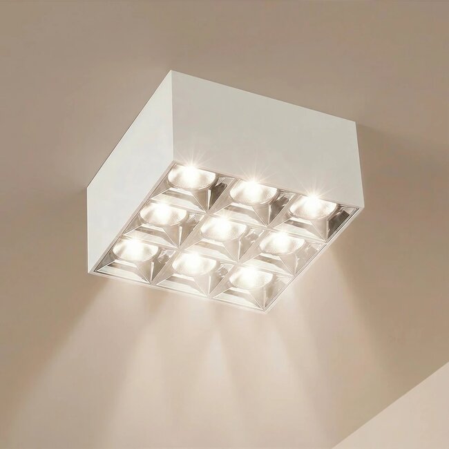 kelvo® LUMINAR KLV-101-0342 Φωτιστικό Downlight Σποτ LED 30W 4200lm 36° AC 220-240V IP20 Φυσικό Λευκό 4500K - Osram SMD Chip & TÜV SÜD Driver - Λευκό Ματ - Μ12 x Π12 x Υ6.6cm - 5 Χρόνια Εγγύηση