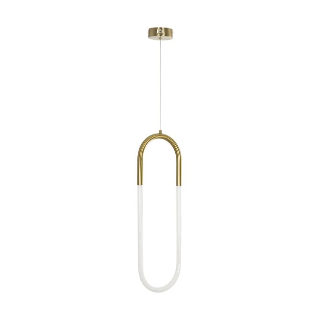 kelvo® GLOW KLV-101-0176 Κρεμαστό Φωτιστικό Οροφής LED 18W 1800lm 360° AC 220-240V IP20 Ρυθμιζόμενο Λευκό CCT με On/Off 2700K/4500K/6000K - Lumileds SMD Chip - Χρυσό Πλατίνα - Μ20 x Π2.5 x Υ60cm - 3 Χρόνια Εγγύηση - 5